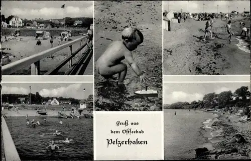 Ak Pelzerhaken Neustadt in Holstein, Strand, Anlegebrücke