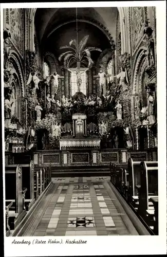 Ak Arenberg Koblenz am Rhein, Roter Hahn, Inneres der Pfarrkirche, Hochaltar