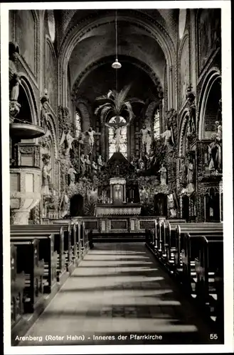 Ak Arenberg Koblenz am Rhein, Inneres der Pfarrkirche