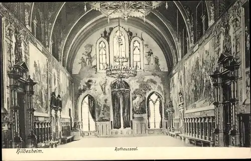 Ak Hildesheim in Niedersachsen, Rathaussaal