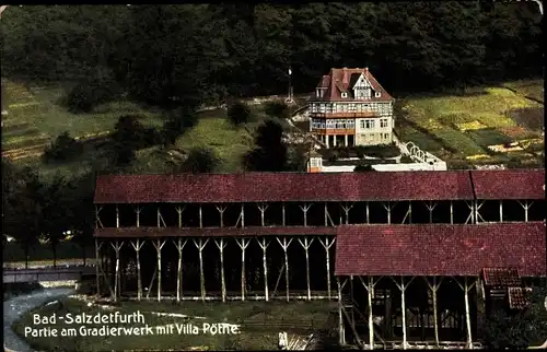 Ak Bad Salzdetfurth in Niedersachsen, Gradierwerk und Villa Pöthe