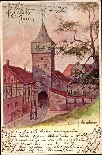 Künstler Ak Hildesheim in Niedersachsen, Kehrwiederturm