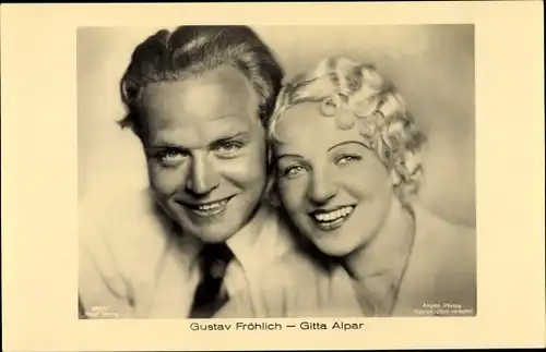 Ak Schauspieler Gustav Fröhlich, Gitta Alpar, Ross