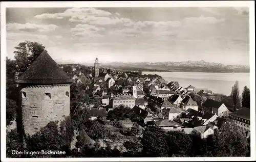 Ak Überlingen am Bodensee, Panorama, Turm