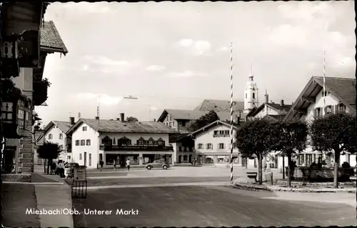 Ak Miesbach in Oberbayern, Unterer Markt