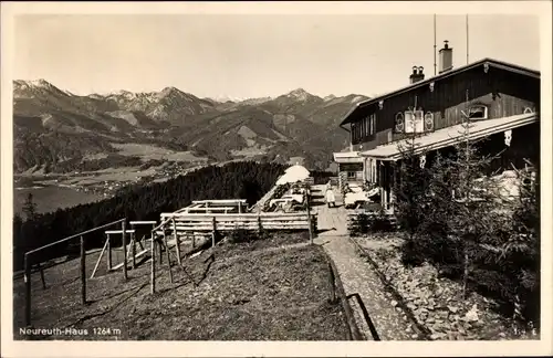 Ak Tegernsee in Oberbayern, Neureuth-Haus, Übergang Tegernsee/Schliersee