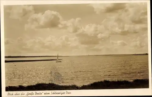 Ak Schleswig in Schleswig Holstein, Blick über die Große Breite zum Schleswiger Dom