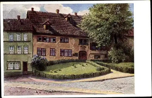 Künstler Ak Streitenfeld, Prof. L., Lutherstadt Eisenach in Thüringen, Bach Haus