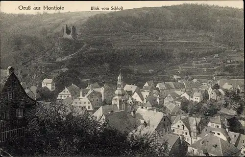 Ak Monschau Montjoie in der Eifel, Gesamtansicht, Blick vom Schloss
