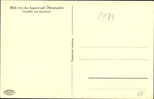 Künstler Ak Urmeister, Oberstaufen im Allgäu, Teilansicht