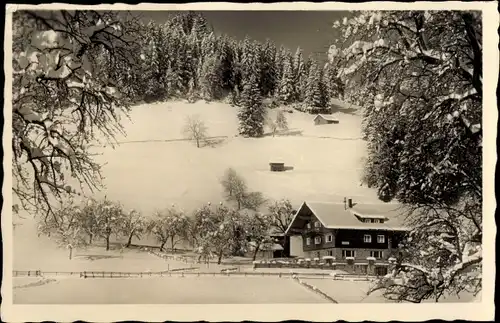 Ak Sonthofen im Oberallgäu Schwaben, Hüttenberg, Pension Hochalm im Winter