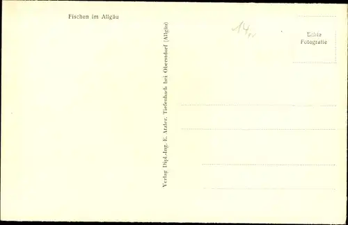 Ak Fischen im Allgäu Schwaben, Teilansicht mit Kirche