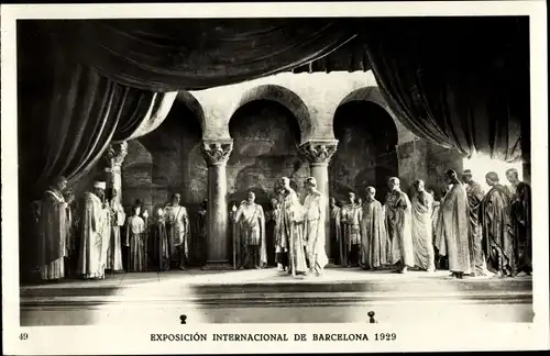 Ak Exposicion Internacional de Barcelona 1929, Palacio Nacional, Consagracion de la iglesia