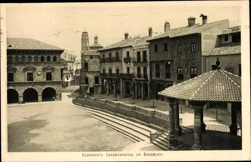 Ak Exposicion Internacional de Barcelina, Plaza Mayor