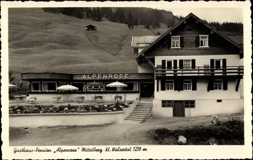 Ak Mittelberg im Kleinwalsertal Vorarlberg, Gasthof Alpenrose