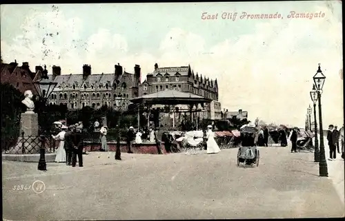 Ak Ramsgate Kent England, East Cliff Promenade