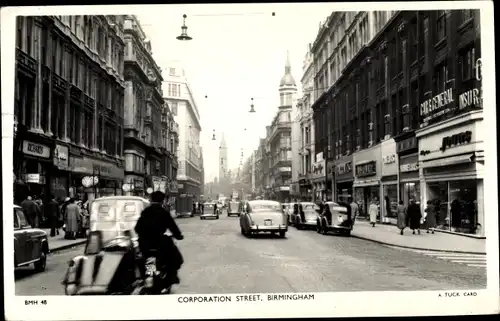 Ak Birmingham West Midlands England, Corporation Street