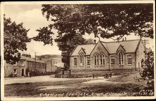 Ak Allendale Northumberland North East England, Leadgate Road and School