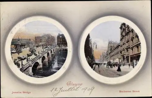 Ak Glasgow Schottland, Buchanan Street, Jamaica Bridge