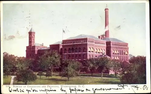 Ak Washington DC USA, Bureau of Engraving and Printing