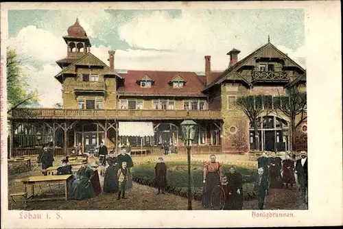 Ak Löbau in Sachsen, Honigbrunnen, Gasthaus