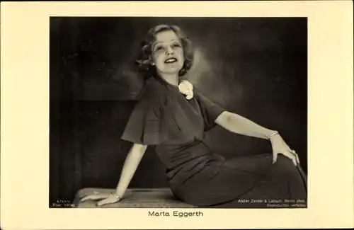 Ak Schauspielerin Marta Eggerth, Ross