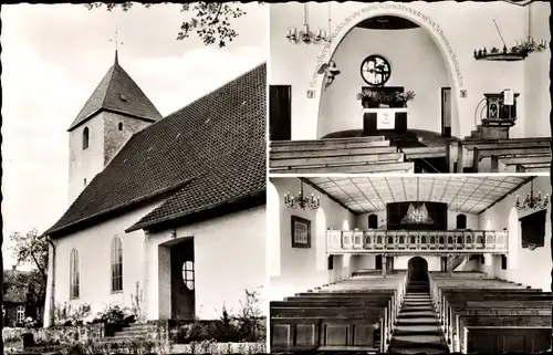 Ak Exter Vlotho an der Weser, Dorfkirche, ev. Autobahn Kirche