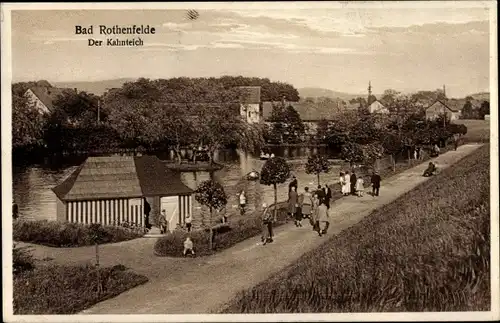 Ak Bad Rothenfelde am Teutoburger Wald, Kahnteich