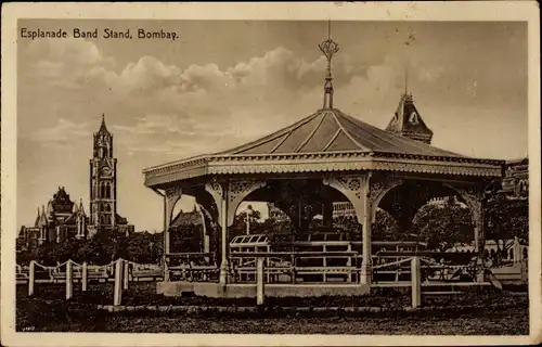 Ak Mumbai Bombay Indien, Esplanade Band Stand