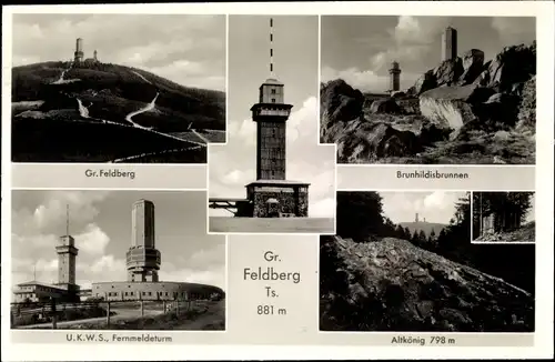 Ak Niederreifenberg Schmitten im Taunus, Großer Feldberg, Fernseh- und UKW-Sender, Altkönig