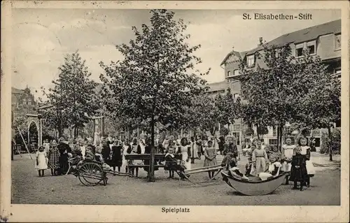 Ak Bad Kreuznach in Rheinland Pfalz, St. Elisabethen Stift, Kinderspielplatz