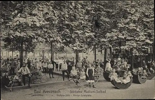 Ak Bad Kreuznach in Rheinland Pfalz, Victoria Stift, Kinderspielplatz