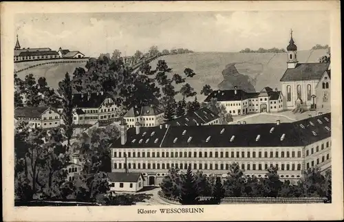 Künstler Ak Wessobrunn in Oberbayern, Kloster Wessobrunn