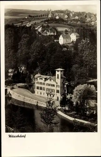 Ak Witzschdorf Gornau im Erzgebirge, Teilansicht