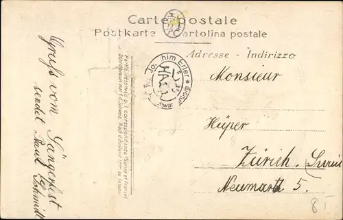 Präge Ak Bâle Basel Stadt Schweiz, St. Jacob Denkmal