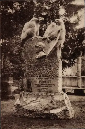 Ak Sachsenwald Hofriede Aumühle im Herzogtum Lauenburg, Bismarck Denkmal