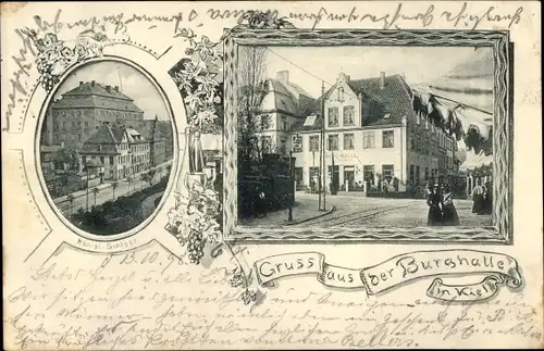 Ak Kiel, Burghalle, Königliches Schloss