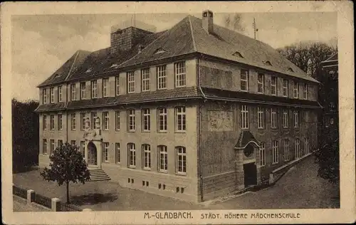Ak Mönchengladbach am Niederrhein, Städt. höhere Mädchenschule