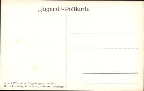 Künstler Ak Geigenberger, A., Flora, Jugend Postkarte