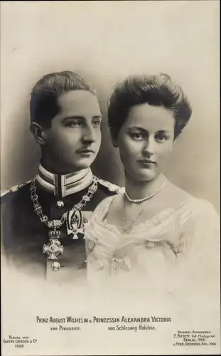 Ak Prinz August Wilhelm von Preußen, Prinzessin Alexandra Victoria, Liersch