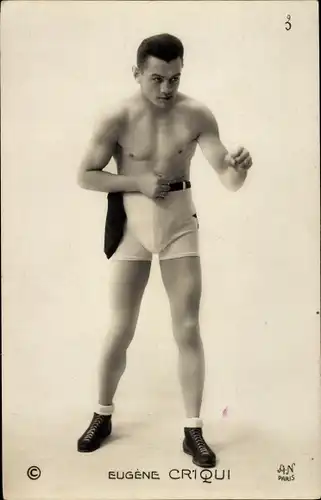 Ak Französischer Boxer Eugene Criqui, Portrait