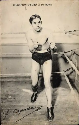 Ak Französischer Boxer Georges Carpentier, Portrait
