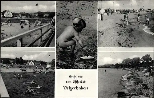 Ak Pelzerhaken Neustadt in Holstein, Strand, Anlegebrücke