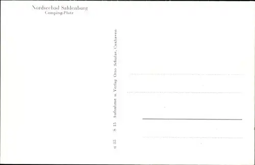 Ak Sahlenburg Cuxhaven in Niedersachsen, Campingplatz