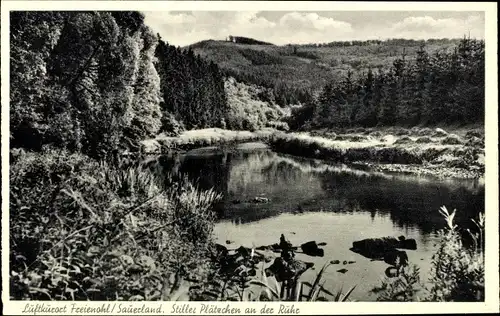 Ak Freienohl Meschede im Sauerland, Stilles Plätzchen an der Ruhr