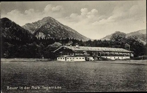 Ak Tegernsee in Oberbayern, Bauer in der Au