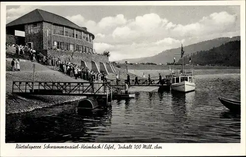 Ak Schwammenauel Heimbach in der Eifel, Rurtalsperre Schwammenauel, Restaurant Seehof