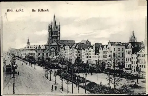 Ak Köln am Rhein, Am Bollwerk