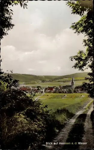 Ak Heinsen an der Weser, Teilansicht