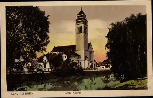 Ak Kehl am Rhein, Katholische Kirche